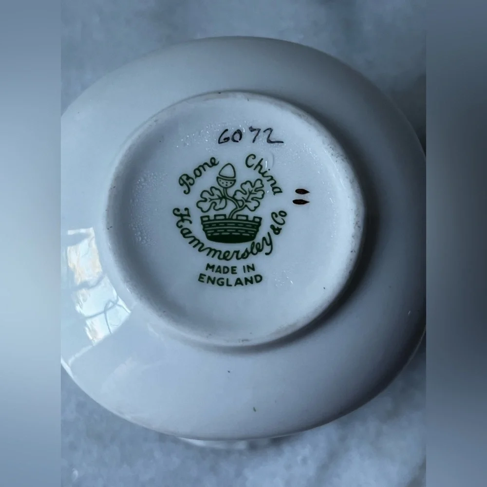 Floral Porcelain Teacup with Gold Trim